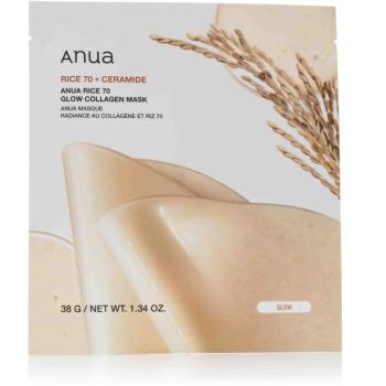 ANUA Rizs 70 Glow Collagen Mask, 4x 38g kép