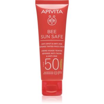 Apivita Bee Sun Safe Anti-Spot and Anti-Age Tinted Face Cream SPF50 védő tonizáló krém arcra SPF 50 árnyalat Tinted 50 ml kép