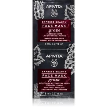 Apivita Express Beauty Firming Face Mask Grape ránctalanító és feszesítő arcpakolás 2x8 ml kép