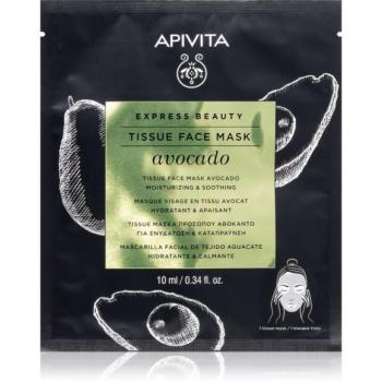 Apivita Express Beauty Moisturizing Tissue Face Mask Avocado hidratáló gézmaszk az arcbőr megnyugtatására 10 ml kép