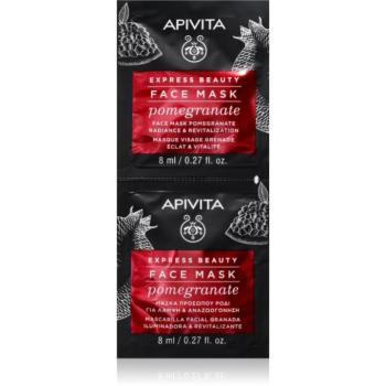 Apivita Express Beauty Pomegranate Revitalizáló és Radiance arcpakolás 2x8 ml kép