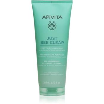 Apivita Just Bee Clear Purifying Cleanser Gel tisztító gél az arcbőrre pattanások ellen 200 ml kép