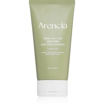 Arencia Green Tea + LHA Deep Pore Rice Cake Cleanser mélyen tisztító gél regeneráló hatással 150 g kép