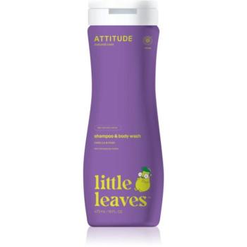 Attitude Little Leaves Vanilla & Pear gyermek tisztító gél és sampon a vanília és a körte illatával 473 ml kép