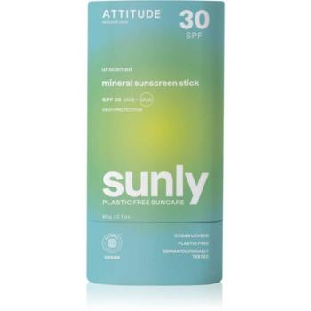 Attitude Sunly Unscented ásványi napozó krém stift SPF 30 60 g kép