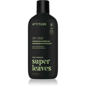 Attitude Super Leaves Matcha & Bergamot sampon és kondicionáló 2 az 1-ben uraknak 415 ml kép