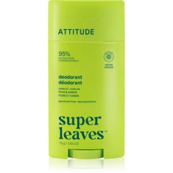 Attitude Super Leaves Natural Deodorant dezodor Pear & Amber 75 g kép