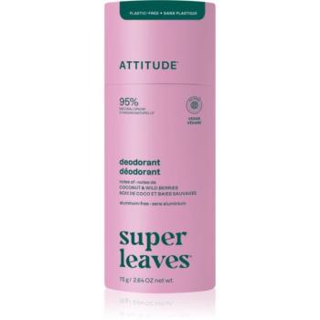 Attitude Super Leaves Natural Deodorant izzadásgátló deo stift alumíniummentes Coconut & Wild Berries 75 g kép