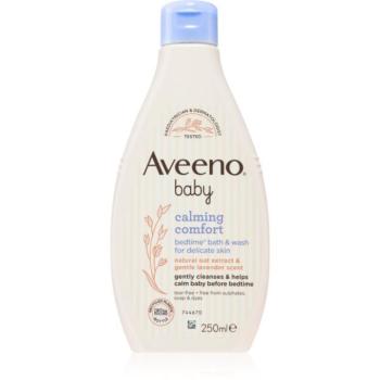 Aveeno Baby Calming Comfort mosó gél a jó alváshoz a gyermek bőrre 250 ml kép