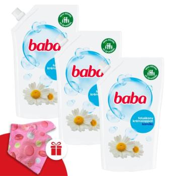 Baba Folyékony Szappan Utántöltő Kamilla 3x500ml + Ajándék Baba H... kép