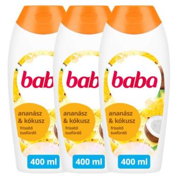 Baba Trópusi Limonádé tusfürdő Kókusz és ananász illat, 3x400 ml kép