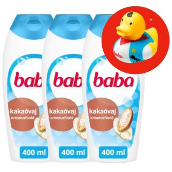Baba Tusfürdő Kakaóvaj 3x400ml + Ajándék Gumikacsa kép