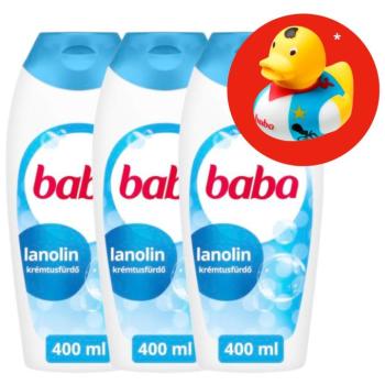 Baba Tusfürdő Lanolinos 3x400ml + Ajándék Gumikacsa kép