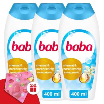 Baba Tusfürdő Sheavaj&Narancsvirág 3x400ml + Ajándék Baba Hajturbán kép