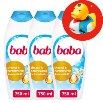 Baba Tusfürdő Sheavaj&Narancsvirág 3x750ml + Ajándék Gumikacsa