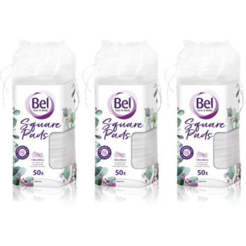Bel Face & Body Square Pads sminklemosó vattakorong takarékos kiszerelés 3x50 db kép