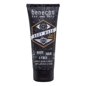 Benecos - Férfi tusfürdő 3 az 1-ben Sport, 200 ml BIO kép