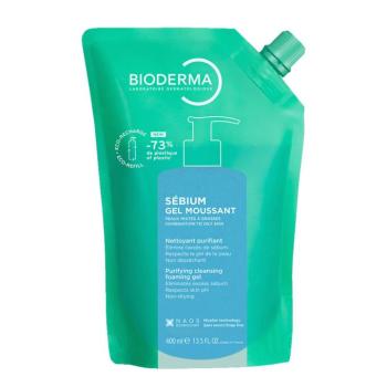 BIODERMA Sébium Gel Moussant habzó arctisztító gél utántöltő (400ml) kép