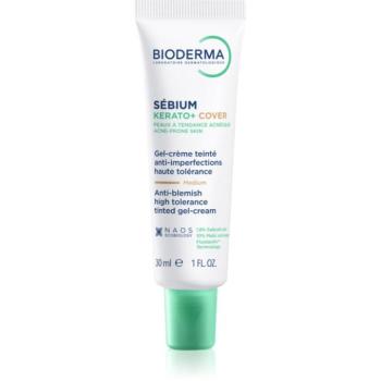 Bioderma Sébium Kerato+ Cover mattító tonizáló krém a pattanásos bőr hibáira 30 ml kép