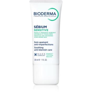 Bioderma Sébium Sensitive intenzíven hidratáló és nyugtató krém a pattanások kezelése által kiszárított és irritált bőrre 30 ml kép