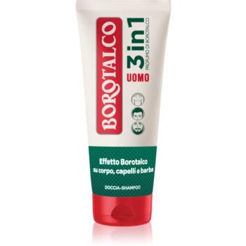 Borotalco MEN 3 in 1 fürdőgél férfiaknak arcra, testre és hajra illatok Unique Scent of Borotalco 200 ml kép
