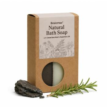 BrainMax Natural Soap Bar with Dead Sea Mud & Rosemary Oil, 100 g kép