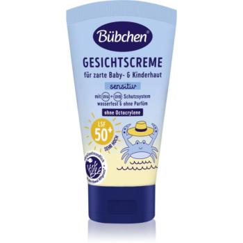 Bübchen Sensitive Sun Protection Face Cream SPF 50+ védő arckrém gyerekek számára SPF 50+ 6 m+ 50 ml kép