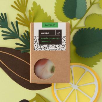 Caltha - Szilárd citromfű szappan, spirulina és chlorella, 100 g kép