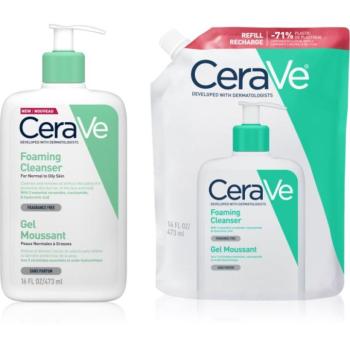 CeraVe Cleansers Foaming Cleanser szett normál és zsíros bőrre kép