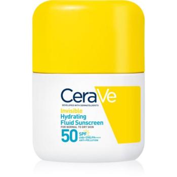 CeraVe Invisible Hydrating Fluid Sunscreen SPF 50 bőrvédő folyadék hidratáló hatással SPF 50 50 ml kép