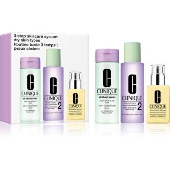 Clinique 3 Steps Skincare Systeme Dry Skin Types ajándékszett száraz bőrre kép