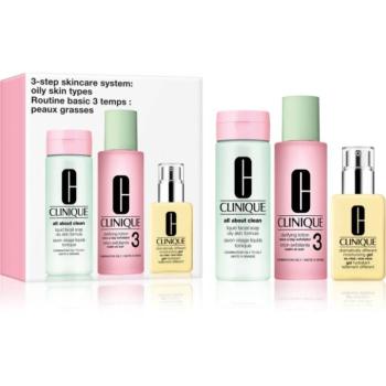 Clinique 3 Steps Skincare Systeme Oily Skin Types ajándékszett zsíros bőrre kép