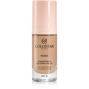 Collistar NUDO Second Skin Foundation SPF 15 világosító hidratáló make-up kisimító hatással 30 ml kép