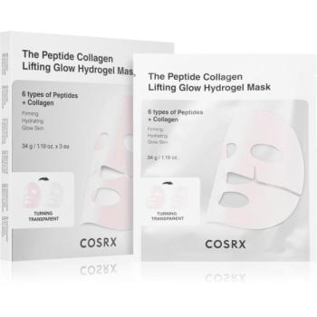 Cosrx The Peptide Collagen Lifting Glow Hydrogel Mask feszesítő arcmaszk hidratáló hatással 3x34 g kép