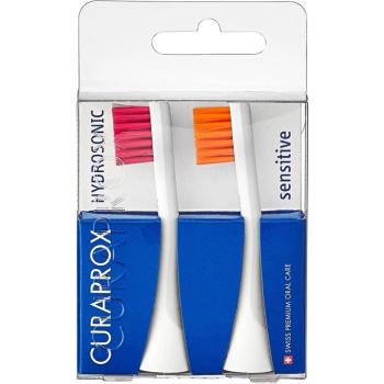CURAPROX Hydrosonic Sensitive pótfej, 2 db, magenta/narancssárga kép