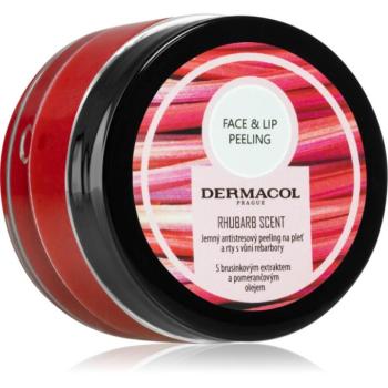 Dermacol Face & Lip Peeling Rhubarb cukros peeling az arcra és a szájra 50 ml kép