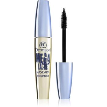 Dermacol Mega Lashes Waterproof vízálló szempillaspirál dús hatásért árnyalat Black 12.5 ml kép