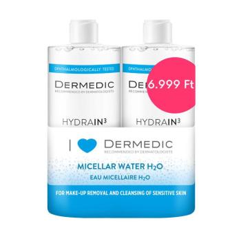DERMEDIC Hydrain³ Micellás víz H²O DUO PACK (500ml+500ml) kép