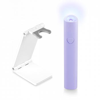 Design LED Lámpa - Akkumulátoros, Állvánnyal (Lila) kép