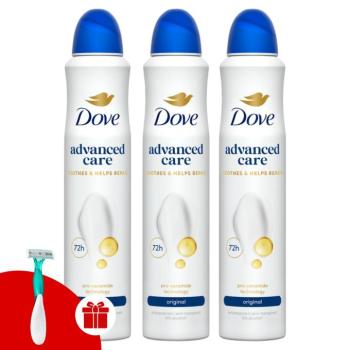 Dove Advanced Care női izzadásgátló Dezodor Original 3x200ml + Aj... kép