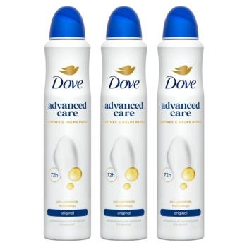 Dove Advanced Care női izzadásgátló Dezodor Original 3x200ml kép