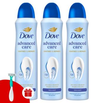Dove Advanced Care Talco női izzadásgátló dezodor, 3x150 ml + Ajá... kép