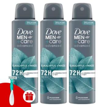 Dove Men+Care Advanced férfi Dezodor Eucalyptus + Mint 3x150ml +... kép