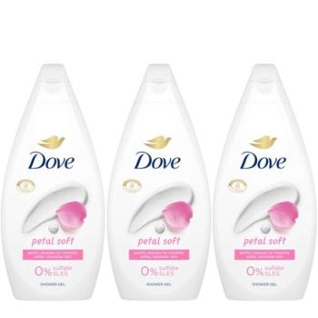 Dove Petal Soft női krémtusfürdő, 3x450 ml kép