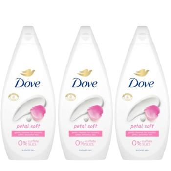 Dove Petal Soft női krémtusfürdő, 3x720 ml kép