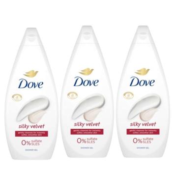 Dove Silky Velvet női krémtusfürdő, 3x720 ml kép