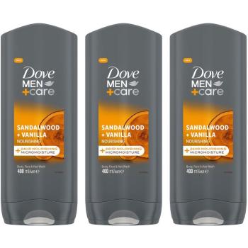 DOVE Triopack Men+Care Vanilla & Sandalwood 400 ml kép