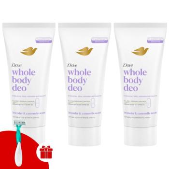 Dove Whole Body Lavender & Chamomile dezodor Krém 3x75 ml + A... kép
