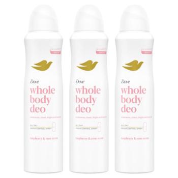 Dove Whole Body Raspberry & Rose Scent Dezodor 3x150ml kép