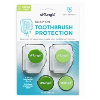 Dr. Tung Snap On Toothbrush Guard, Fresh Lime 2 az 1-ben kép